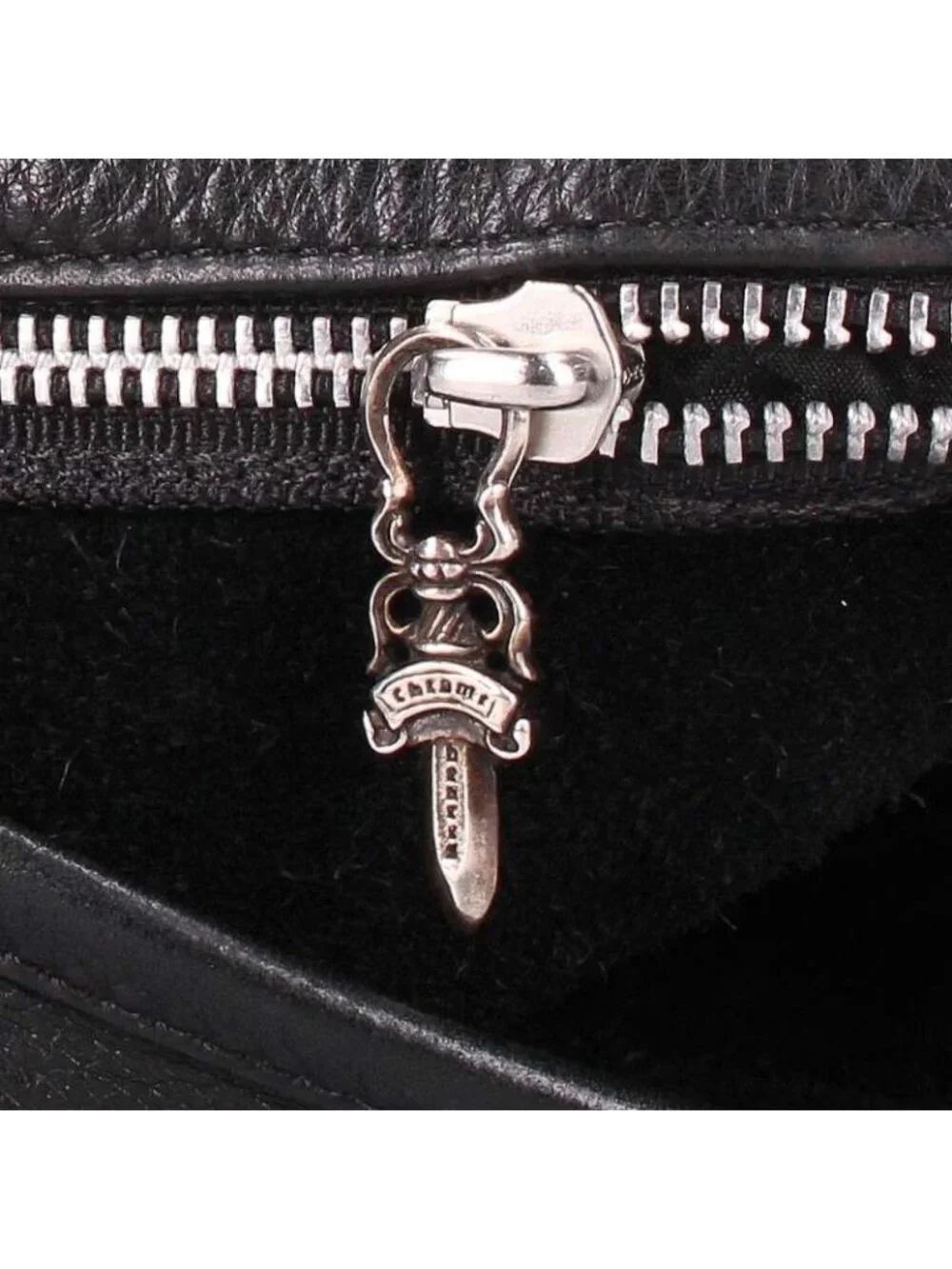 Chrome Hearts Mail Lip & Tan Logo Plate Leather Shoulder